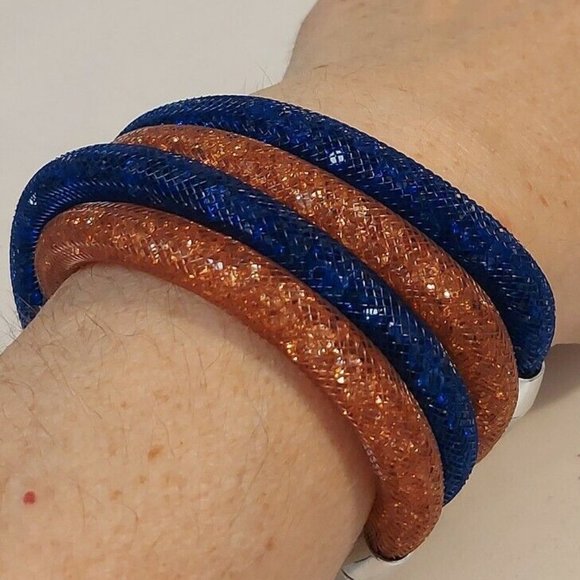 Bijoux Tener Crystal Mesh Basic Double Wrap Bracelet 16.5" long Choose Color - Picture 11 of 12